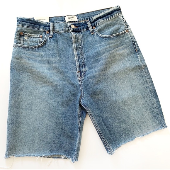 Agolde 90s Pinch Waist Button Fly Shorts Womens Size 32 New - Picture 2 of 7